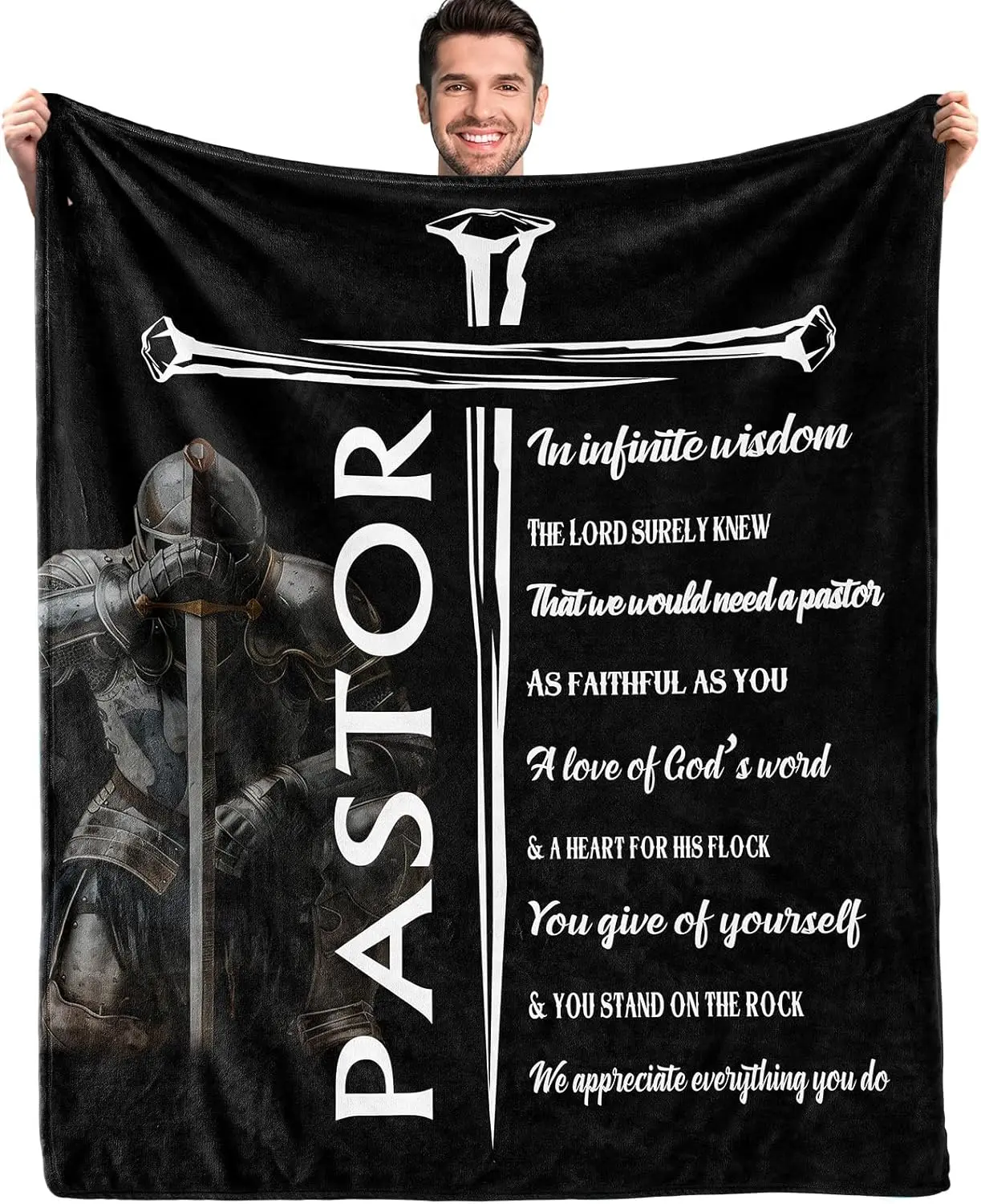 Pastor Appreciation Gifts,Pastor Gifts for Men Women,Pastor Appreciation Day Gifts,Thank You Gift for Pastor,Pastor Gift Ideas,Christmas Christian Gifts for Pastor Throw Blanket 60x50 Inches