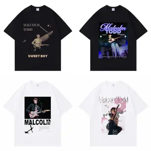 Fashion Malcolm Todd Oversized Colorful Cool INS Y2K Streetwear Crew Neck Pure Cotton Soft T-shirt Women Men Unisex Summer Comfortable and Stylish Items Holiday Gifts Father's Day