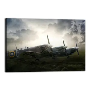 Military Fighter Poster Supermarine Spitfire（1） Poster Decorative Painting Canvas Wall Art Picture Print Modern Family Bedroom Decor
