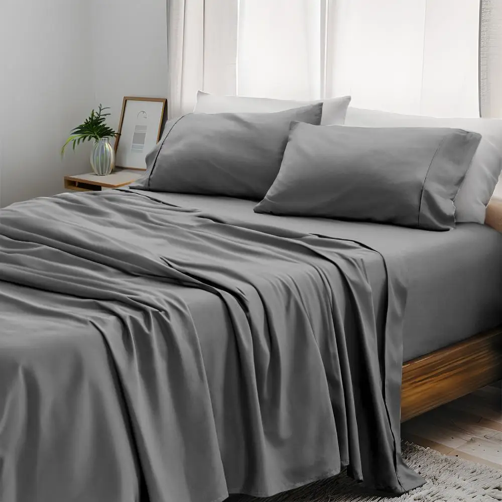 Smart Cool Microfiber Moisture-Wicking Breathable Sheet Set - Quicker Moisture Evaporation for Cooler, Drier Sleep