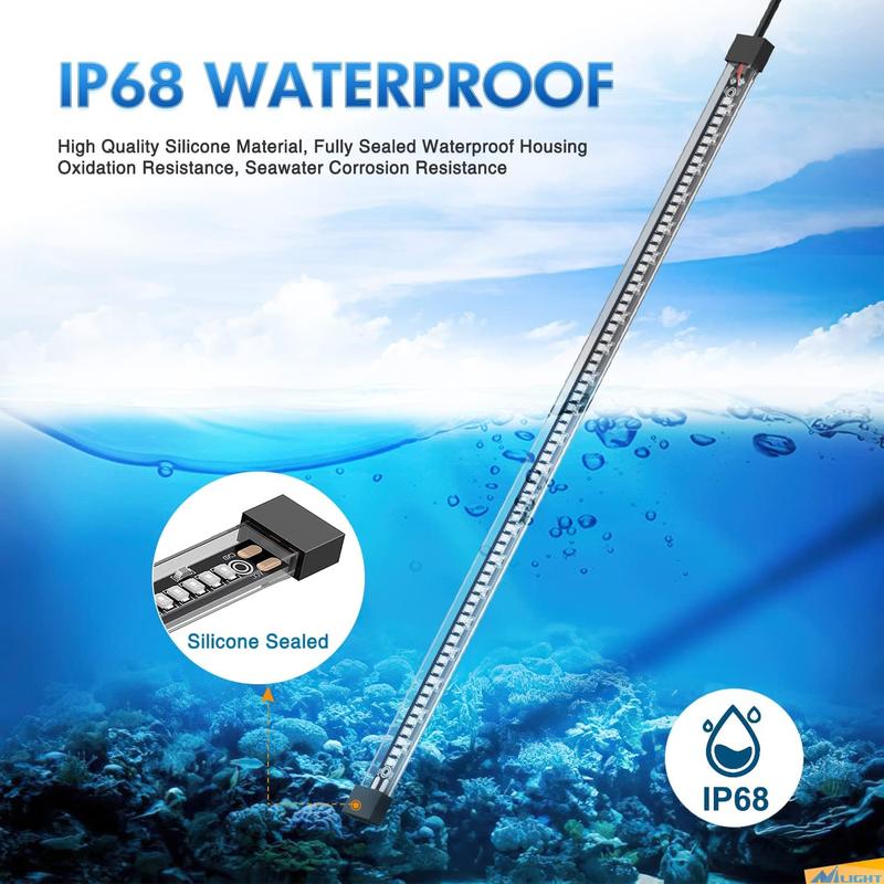 Nilight Boat Light Strip 2PCS 13Inch 66 LED Red Green Navigation Marine Bow Light 12V IP68 Waterproof for Universal Pontoon Boat Bass Boat Jon Boat Jetski Kayaki Portable USB Rechargeable Car LED Lights Vehicle