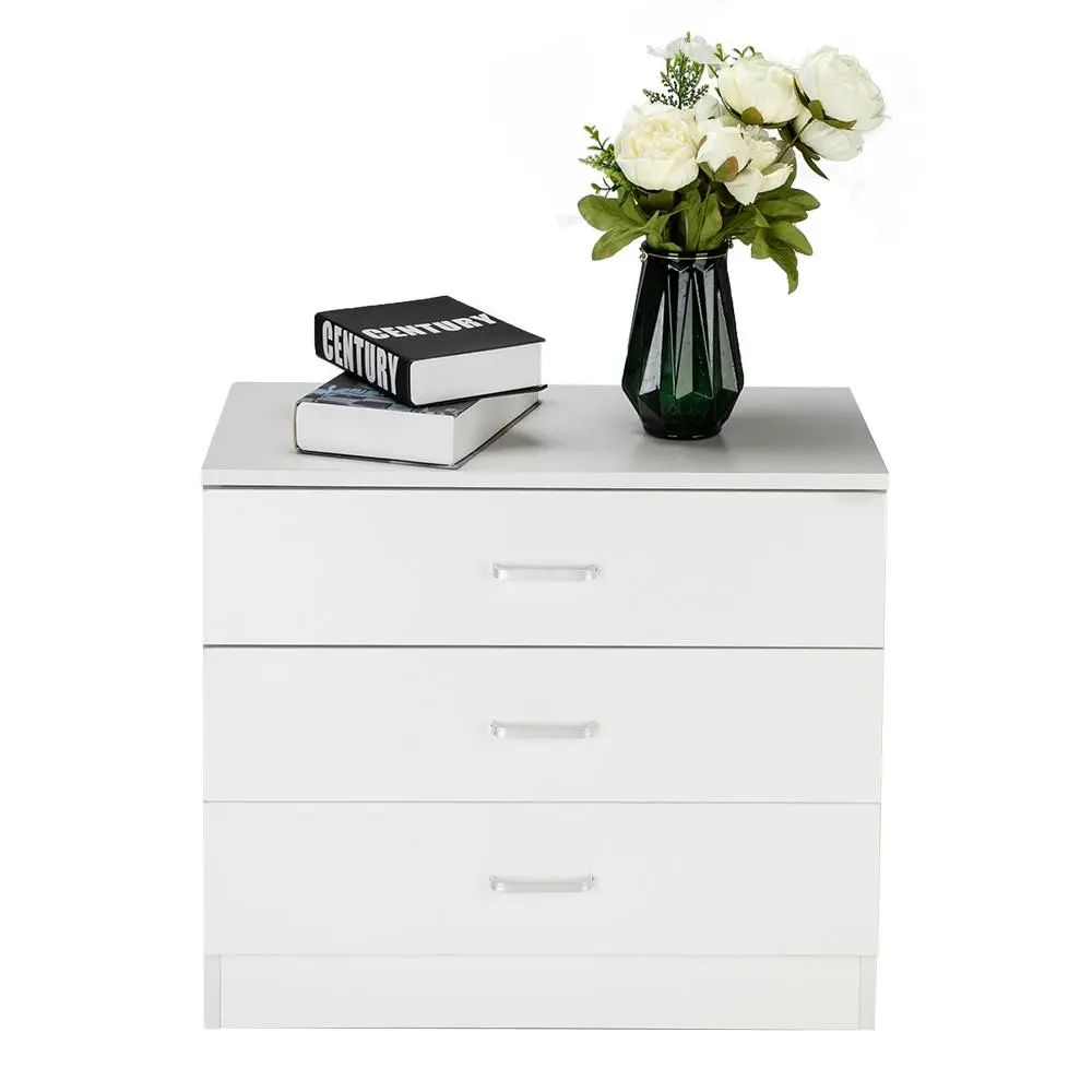 White 3-drawer