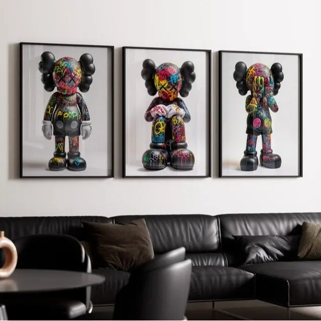 Black Grafiti Hypebeast Figure Street Style Wall Art