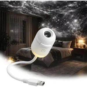 Starry Night Light Projector, 2-In-1 Portable, 3-12 Projection Films, 360° Adjustable Brightness, Eye Care LED Night Light, Home Car Decor Gift