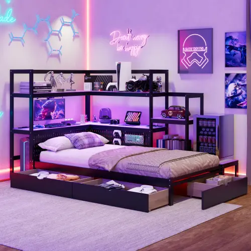 Purple+Black + MDF + Twin