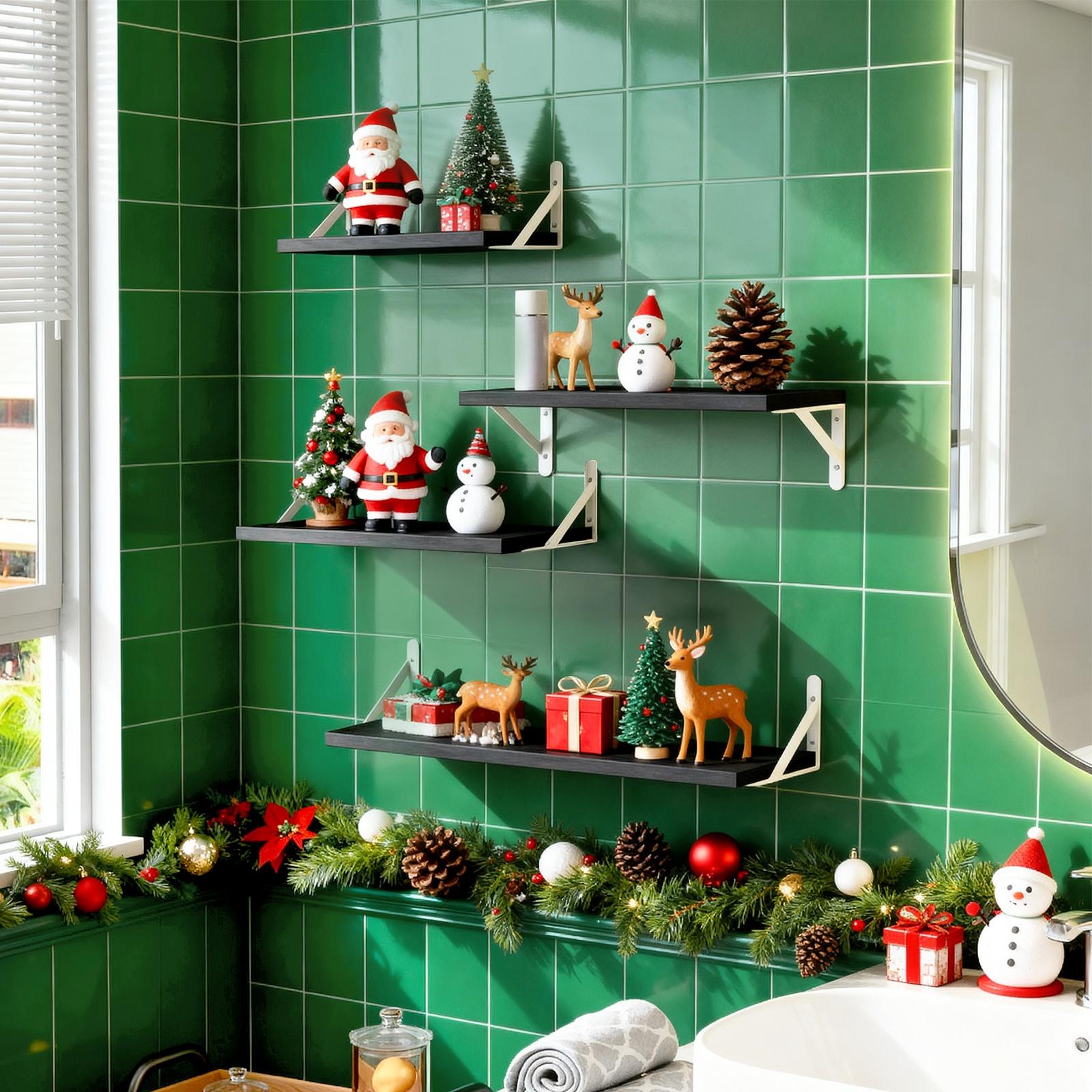 4pcs Floating Shelves, Wall Decoration Shelves, Wall Mounted Shelves, For Room Decor, Wall Dresser,