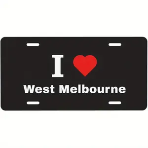 I Love West Melbourne License Plate Novelty Metal Plate Vanity Tag Aluminum License Plate Decor 12 X 6