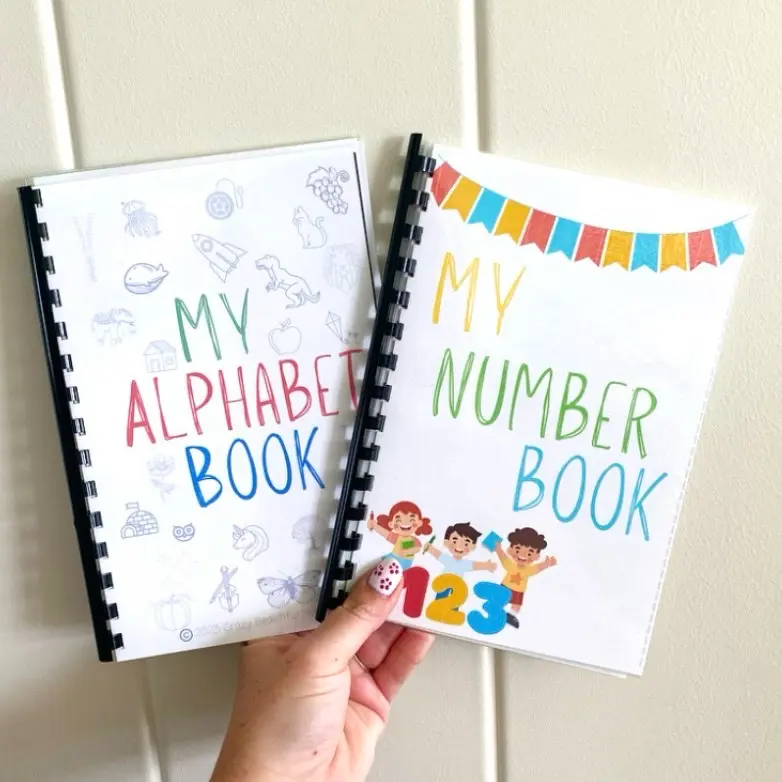 Kids' Alphabet and Number Book Bundle - Educational Learning Resources, Abcs to 1-20 Covered, Numeracy Skills Builder