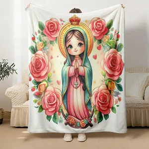 Lightweight Flannel Blanket Virgin Mary Design All Season Suitable for Sofa Office Bed Travel Camping Car Gift, Lightweight Flannel Blanket Virgin Mary Design All Season Suitable for Sofa Office Bed Travel Camping Car Gift exquisite cozy super soft