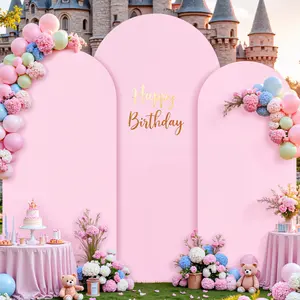 Mother's Day 6FT,6.6FT,7.2FT Stretchy Round Spandex Fitted Backdrop Arch Cover Set, Photo Backdrop for Weddings, Christmas Events, Party Decoration Supplies, Party Decorations Banners, Photoshootbackdrop,summervibes