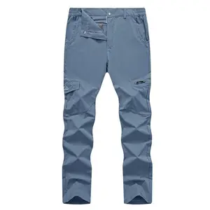 Men's Hiking Work Cargo Pants Lightweight Quick Dry Waterproof Outdoor Mountain Fishing Pant Camping 6 Pockets