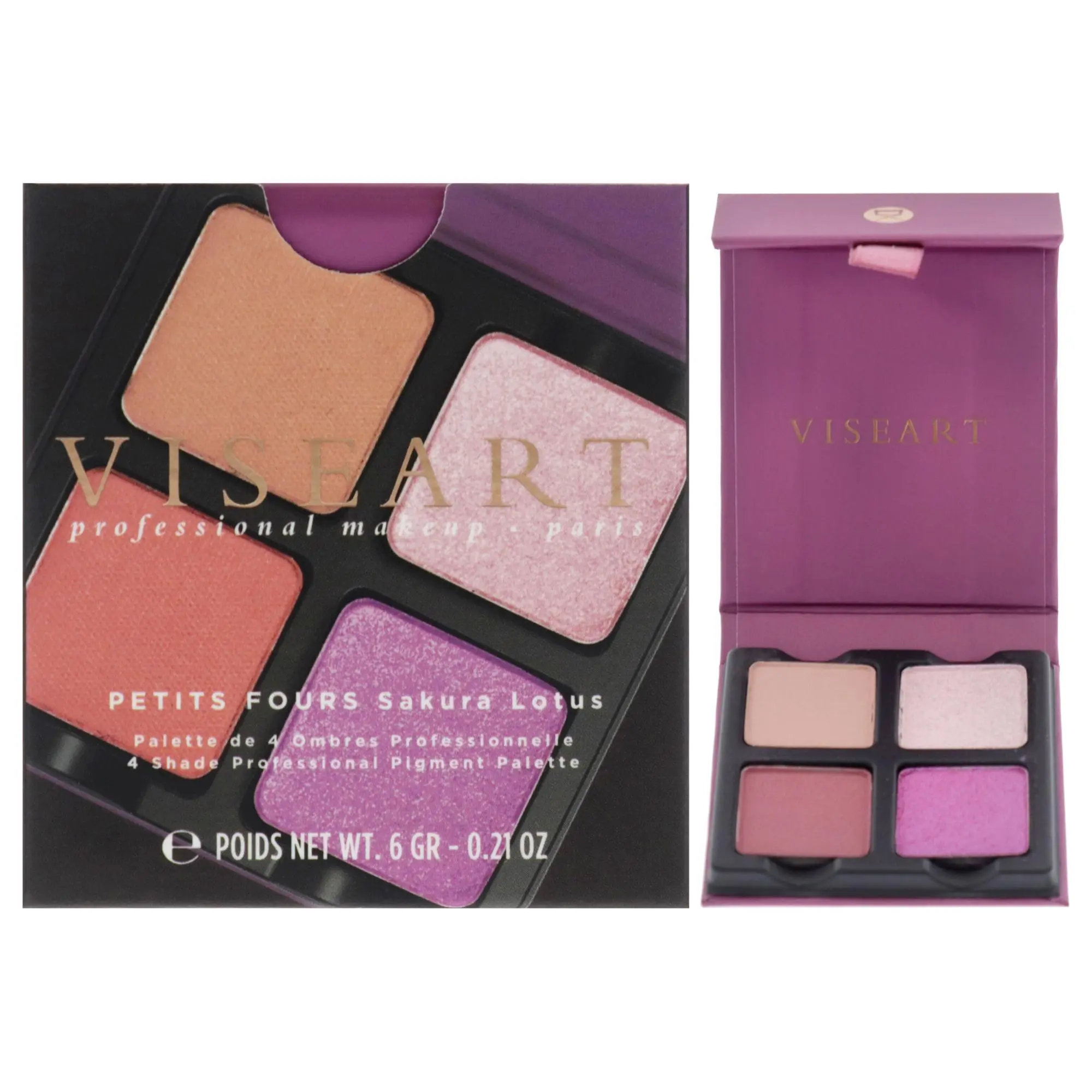 Viseart Paris Women's Petits Fours Sakura Lotus Eyeshadow Palette - Makeup, 0.21 oz Eye Shadow