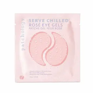 Serve Chilled™ Rosé Eye Gels 1-Pair Serum with Hyaluronic Acid and Strawberry Extract Mask Sheet