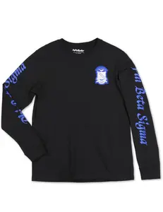 Phi Beta Sigma Fraternity Black Long Sleeve T-shirt