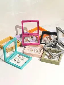 5-Piece Floating Jewelry Display Cabinet, Stackable Clasp Storage Box for Earrings Necklaces Bracelets, Multifunctional Organizer for Home Retail