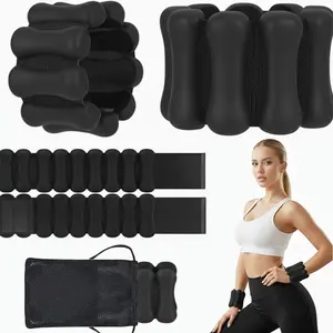 Ankle & Wrist Weights Set (1 lb Each), Adjustable Silicone Wearable Weighted Bangles for Women, Waterproof Arm Bracelets for Walking, Yoga, Dance, Pilates, Cardio