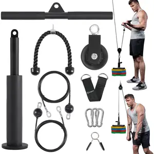 Pulley System Gym, Cable Weight Pulley System for Gym LAT Pulldown, Biceps Curl Workout, Ideal Home Gym Equipment for Forearm, Shoulder, Strength Training