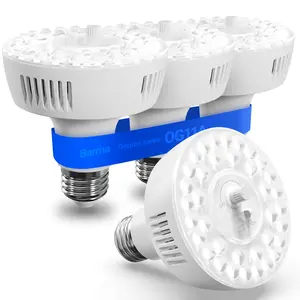 Barrina Orbgrow OG11A Grow Light Bulbs for Indoor Plants, Integrated Dimming & Timing, 5000K 11W(100 Watt Equiv), E26 Plant Light Bulb, Full Spectrum, High PPFD for Seeds and Greens, 1 Pack, White