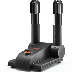 Summervibes VEVOR 180 Foldable 2 Tubes Shoe Dryer, Portable Boot Dryer with Timer, Boot Warmers/Dryer with Heat Blower PP(V0 Flame Retardant) for Snow Boots, Leather Shoes, Canvas Shoes, Socks, Black Orange