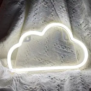 Cloud Neon Signs, LED Cloud Neon Light for Wall Decor, Battery or USB Powered Cloud Sign Shaped Decoration Wall Lights for Bedroom Aesthetic Teen Girl Kid Room