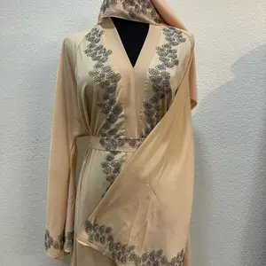 Umbrella Style Dubai Abaya - Black with Embellishments