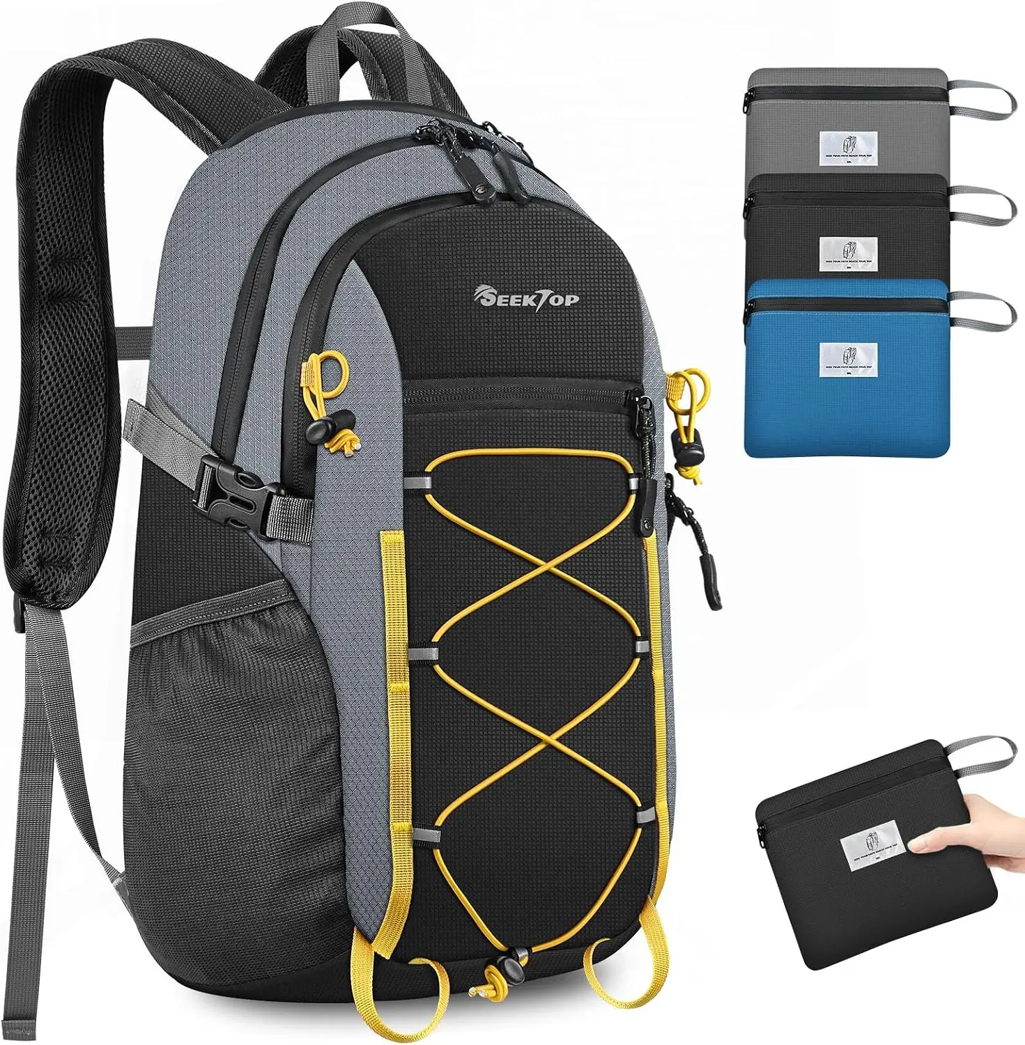Seektop 20L Foldable Waterproof Hiking Backpack, Ultralight Small Lightweight Daypack Packable Backpack for Men Woman Gift