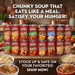 [FLASH SALE] Campbell's Chunky Canned Chicken Soup Bundle, 1-Pack Hearty Quick Meal Staple, Broth & Bouillon Cooking Essential