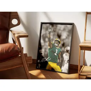 [SALE UP TO 41%] [UNFRAMED] Micah Parsons Poster, Defensive Star Football Wall Art for Man Cave and Home Decor