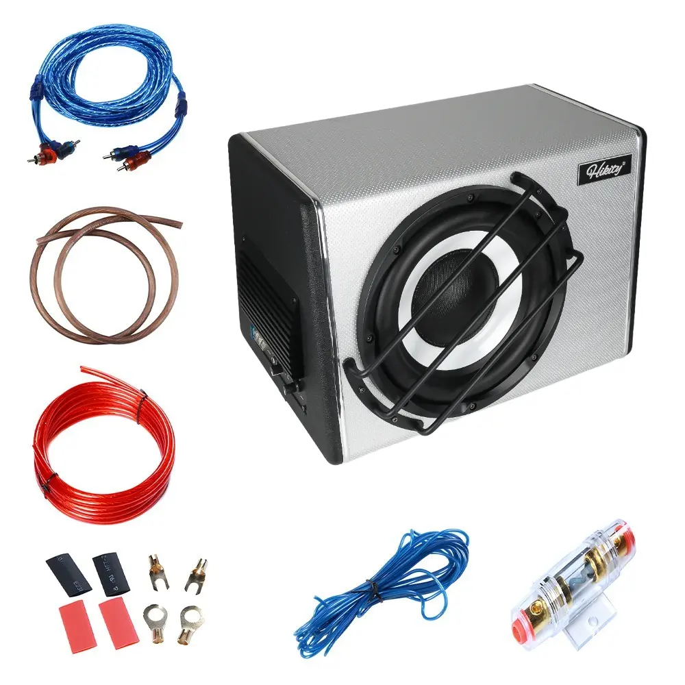HIKITY 10-in 3800W Powered Car Subwoofer - Adjustable Bass Control, Compact Trunk Speaker for Bass Car Stereos, Deep Low Frequency Woofer, Easy Installation, Ideal Father's Day Gift, 10 Inch Subwoofer