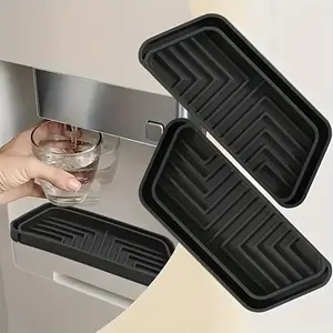 Silicone Refrigerator Water Dispenser Drip Tray with Raised Groove Drainage System Easy to Clean Compatible with Most Ice Makers and Door Water Dispensers Kitchen Utensils 1Pc/Gray closet Cartoon Pattern Drinking Cup Straw Animal Costume Set for Dolls