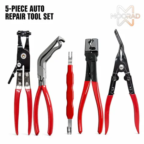 MOORAD Car Trim Clip Removal Pliers - Automotive Vehicle Tool with Excellent Leverage, Reduces Hand Fatigue, for Door Panel Retainer, Headlight Repair, Fuel Pipe Fastener Removal (Car Tools)