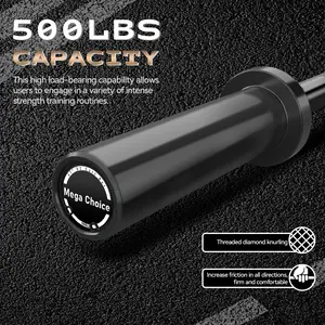 Garvee Heavy Duty International Games Barbell Set – 7FT 1500LB & 4FT 500LB Bars with 47" EZ Wave Bar, Carbon Steel, Knurled Grip, Fits 2" Plates, Spring Collars, Ideal for Weightlifting, Squats, Deadlifts, Biceps & Triceps