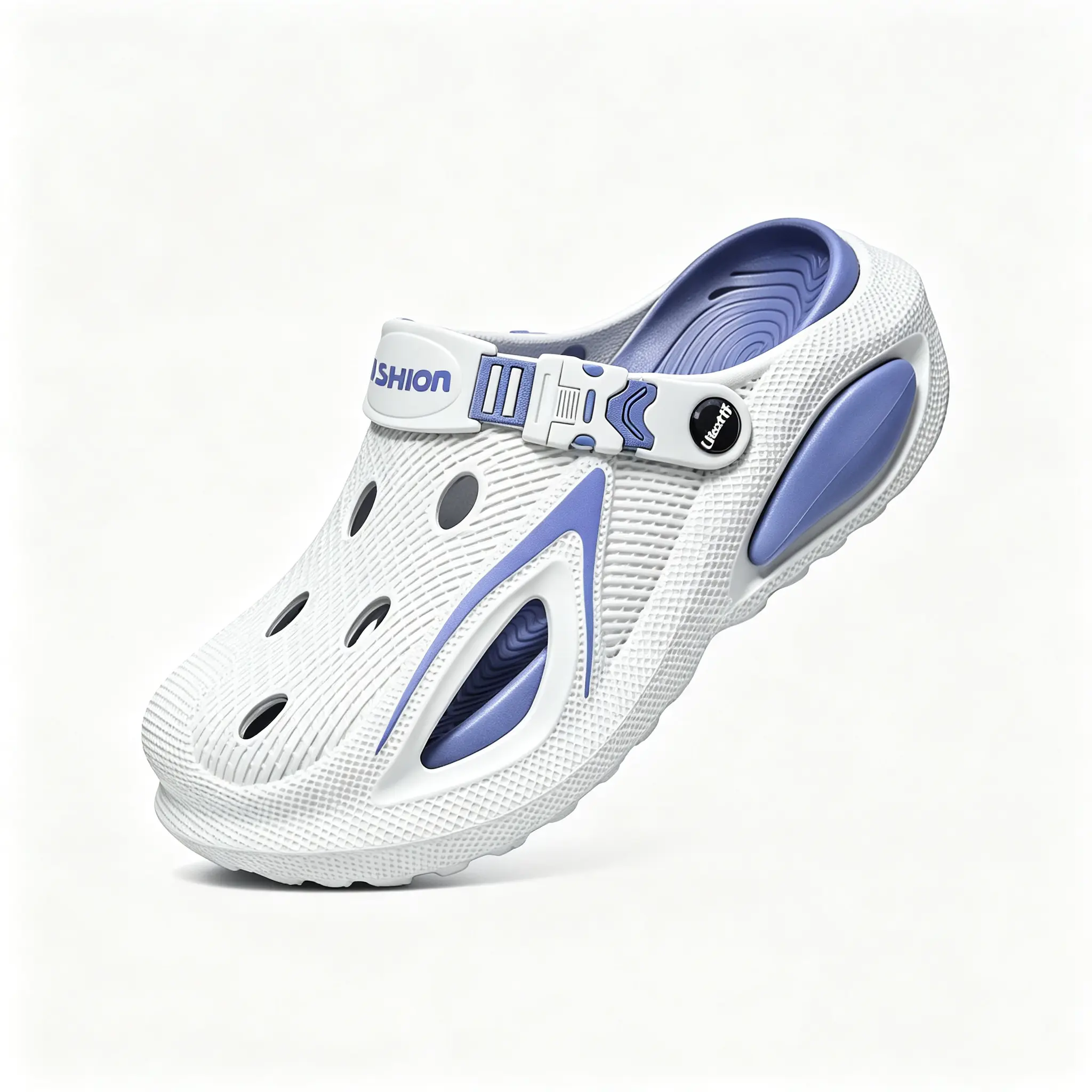 Matching breathable mesh cushioned slippers for men and women — lightweight one-piece slip-on slippers with a thick sole, a cushioning band with adjustable laces, and a cloud-like comfort feel, suitable for outdoor walking, beach use, and casual wear.