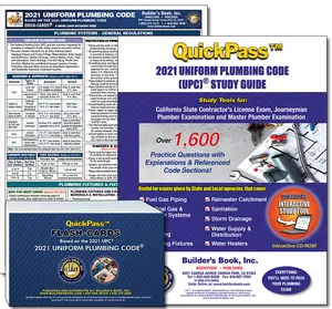 QuickPass 2021 Uniform Plumbing Code Study Guide Combo