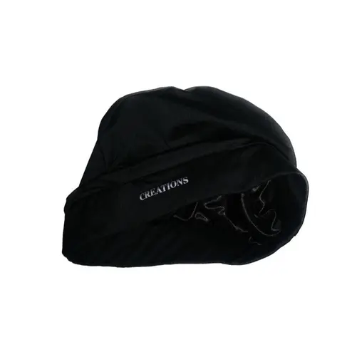Creations Satin Lined Skull Cap Beanie Black Hair Bonnets
