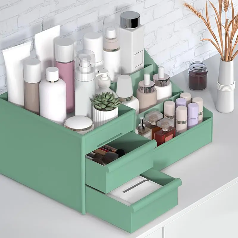 Multi-grid Makeup Organizer for Vanities Desk, 1 Count Dressers Makeup Storage Drawer for Bedroom, Cosmetics Makeup Storage Box, Summer Gifts