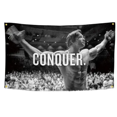 Conquer Gym Motivational Poster, Gym Decor Wall Hanging Banner, Indoor Backdrop for Home Gym & Party Decoration, Room Wall Art, Gift