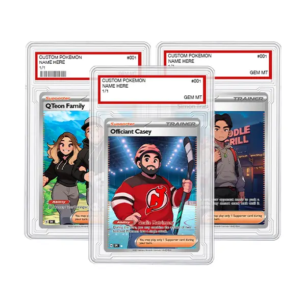 Custom Poke Trainer Card - Great for Pokemon Fans, Gifts, Anniversaries, Parties...