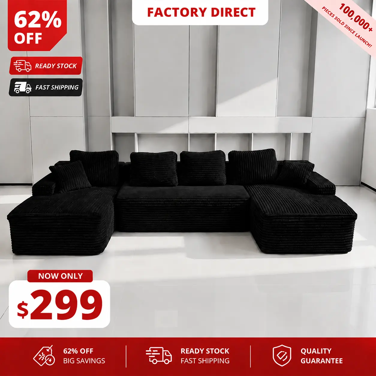 131-inch large-size modular combination ultra-large frameless living room recliner, transformable, compressed packaging