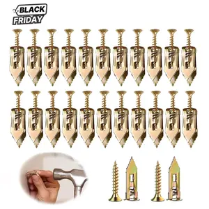 200PCS Self-Drilling Drywall Anchors and Screws Kit, 12x30mm, No Pre-Drilling Needed, Supports Up to 66 lbs, Ideal for Home and Office Organization Adjustable Hooks,Gift for Christmas,New Year