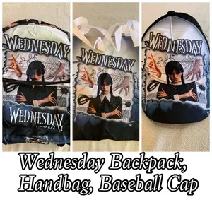 Wednesday Addams Backpack Three-piece Set.