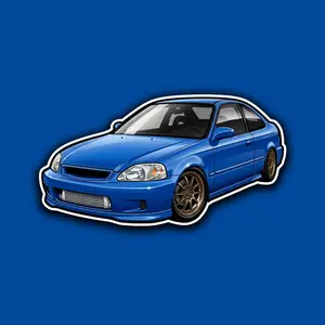 2000 Honda Civic Si Em1 Sticker