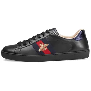 GUCCI Men's ACE Bee Embroidery Fashion Sneakers in Black
