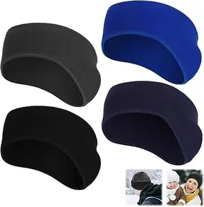 Ear Warmers Headband, Fleece Earmuffs Running Headband Winter Ear Covers Moisture Wicking Ski Sport Headband for Men & Women (19.2 inches, One Size, Cycling)