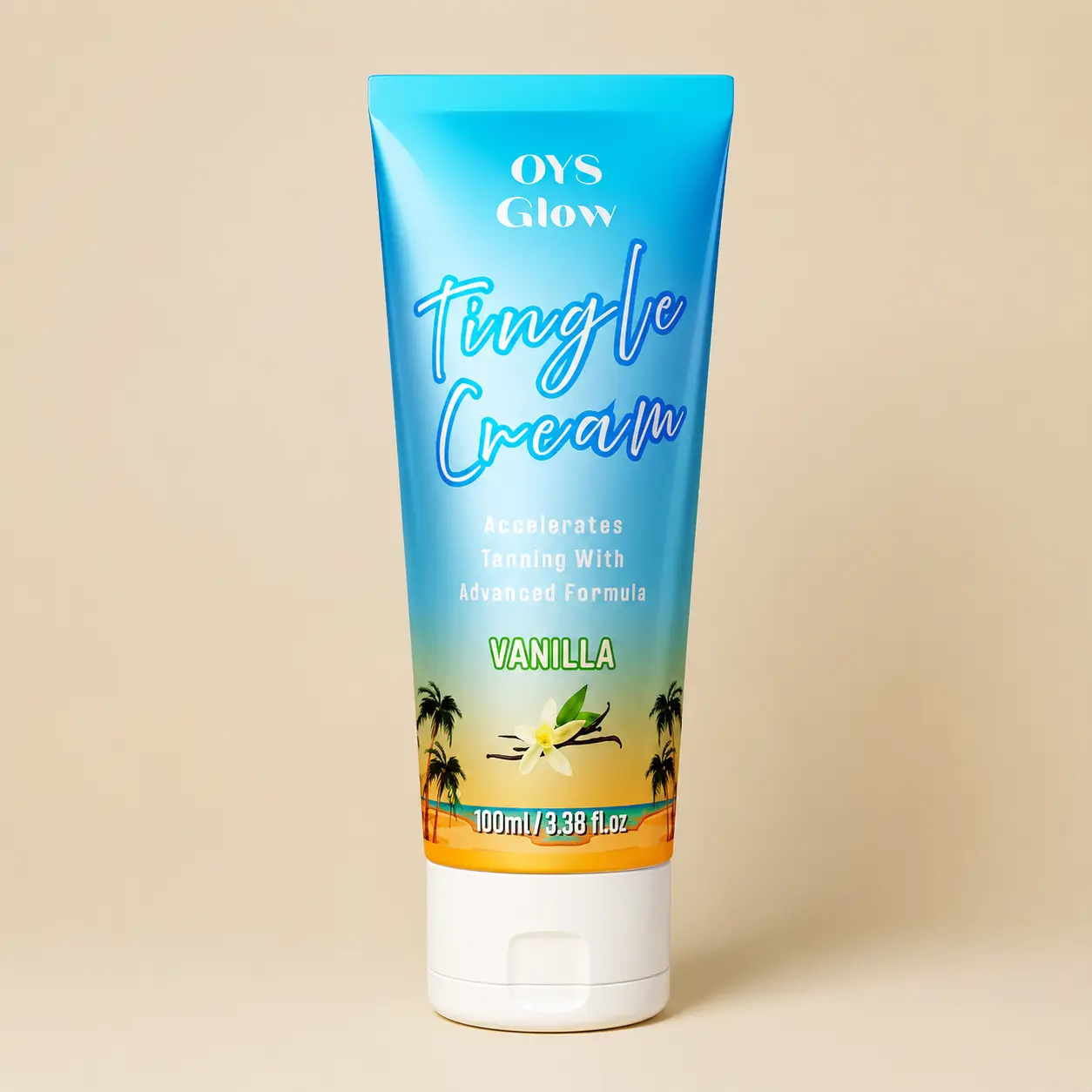 Advanced Tingle Tanning Cream – Vanilla Sunbed Tan Accelerator & Tingle Lotion for Fast, Instant, Radiant & Deep Tan