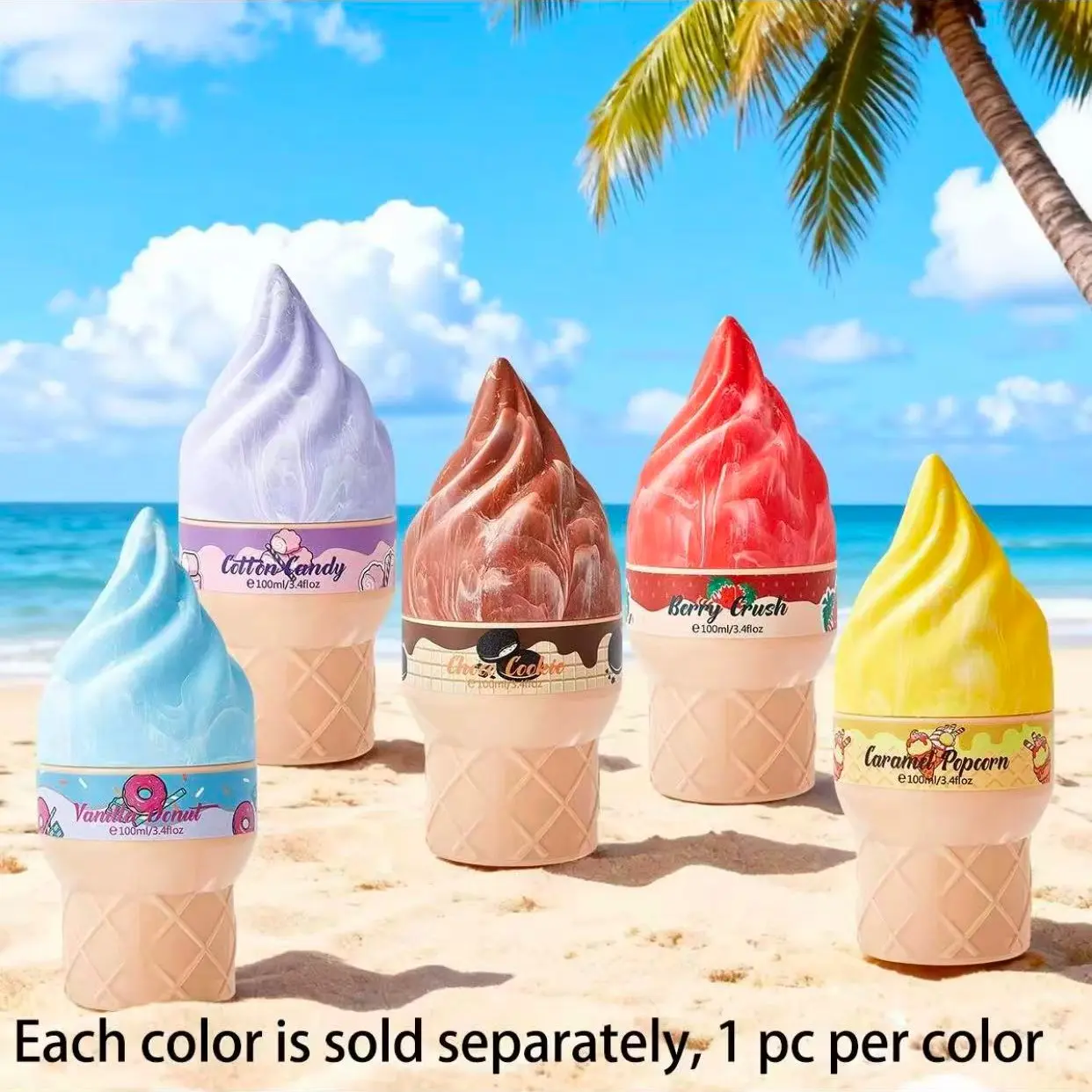 Ice Cream Scented Perfume Gift Box, Gourmand Fragrance, Rich Strawberry and Cookie Fragrance, Delightful Fragrance, Sweet Candy Scent, Fruity Sweet Floral, Fruit Scents, Ideal for Dessert Lovers, Christmas Valentine's Day Gift