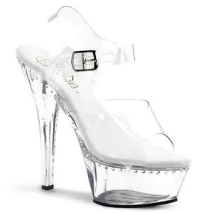 Pleaser Kiss-208LS Womens Pumps in Clear