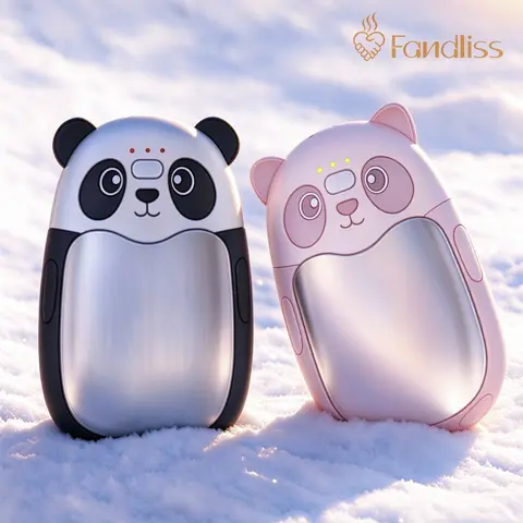 Fandliss Rechargeable Hand Warmers 2 Pack, Double-Sided Intense Heating, Long-Lasting Warmth ,Portable Heater for Outdoors, Hunting, Golf & Camping , Christmas Gift