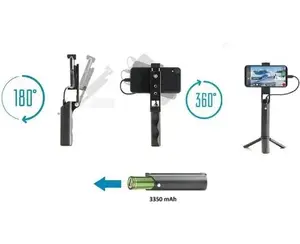 TUBI - TB 100 - 3-in-1 Phone Stand - Video Chat/Vlog- Watch Movies - Make Steady Videos