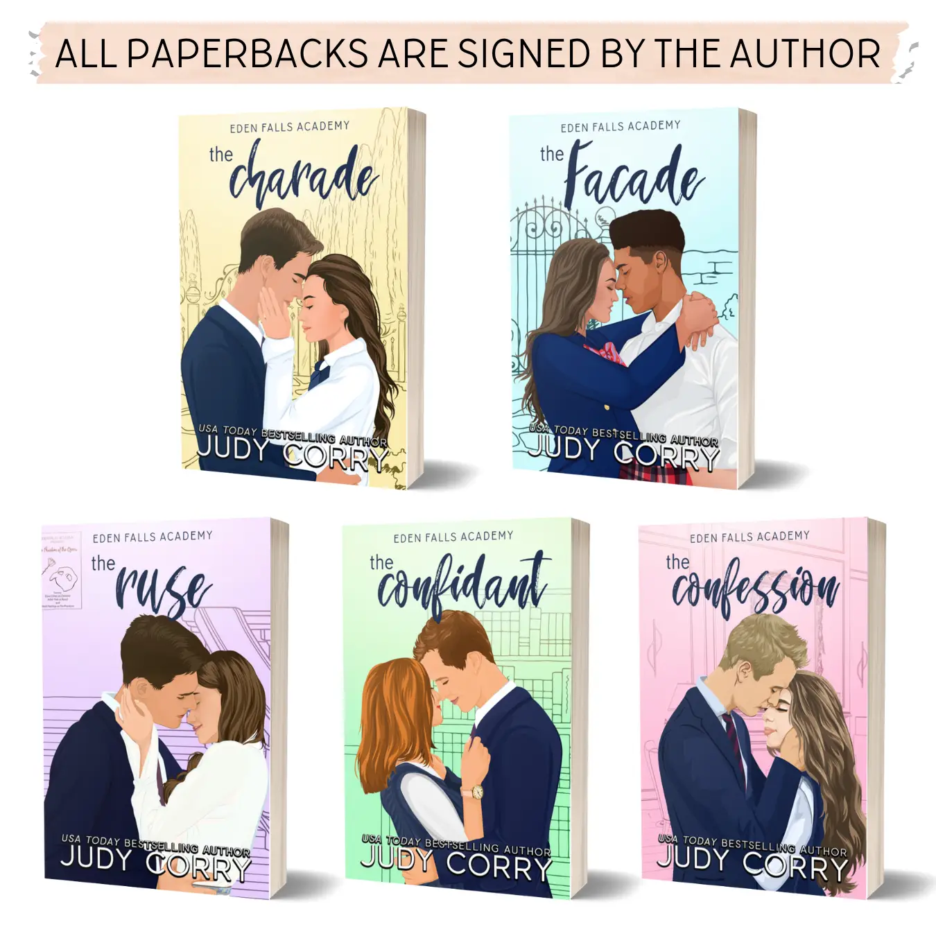 Eden Falls Academy 5 Book Signed Paperback Bundle